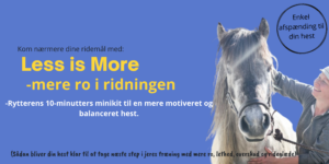 Sarahs Hestemassage Kom nærmere dine ridemål med LESS IS MORE - mere ro i ridningen -Rytterens 10-minutters minikit til en mere motiveret og balanceret hest.