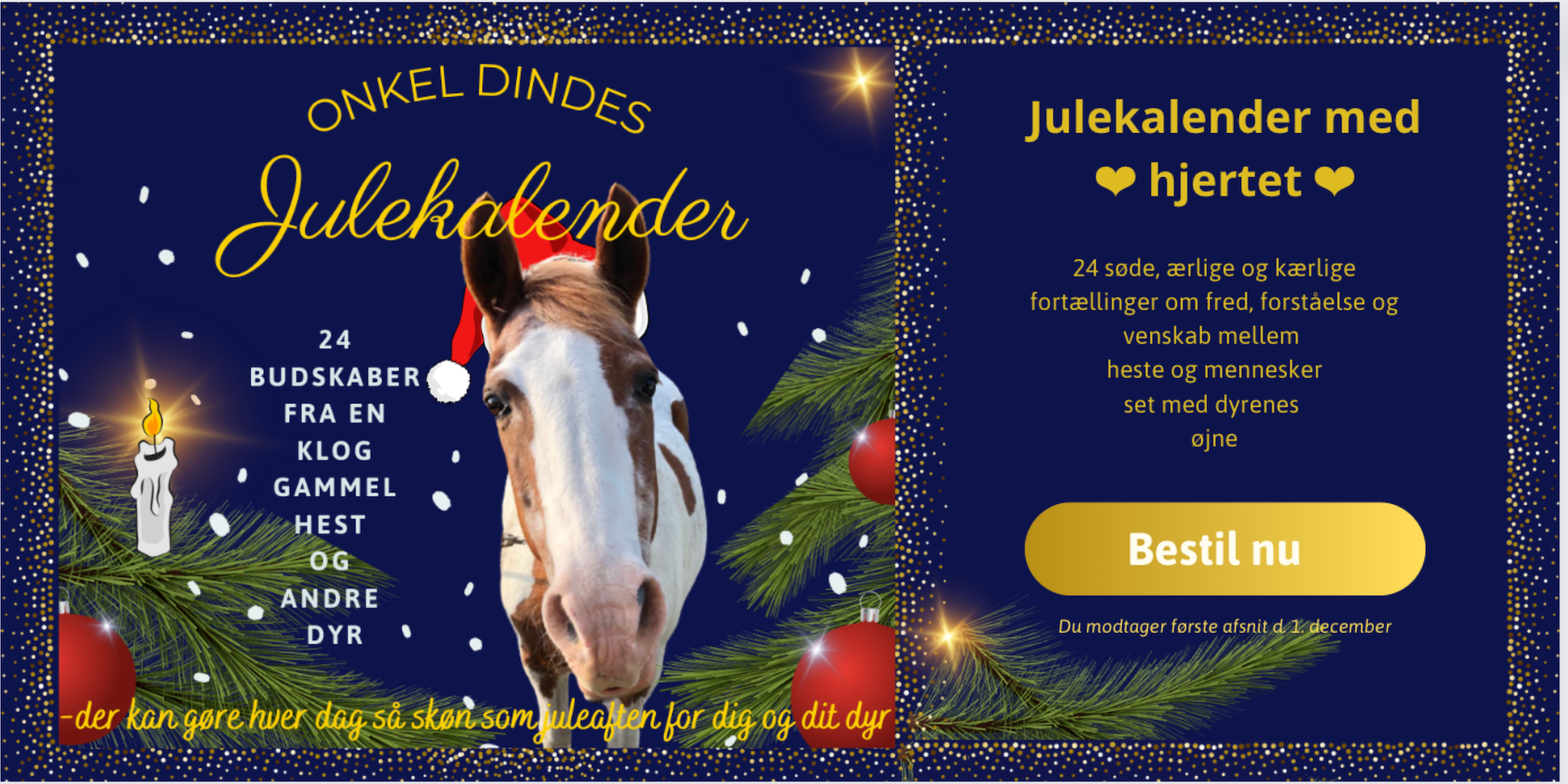 onkel dindes julekalender sarahs hestemassage